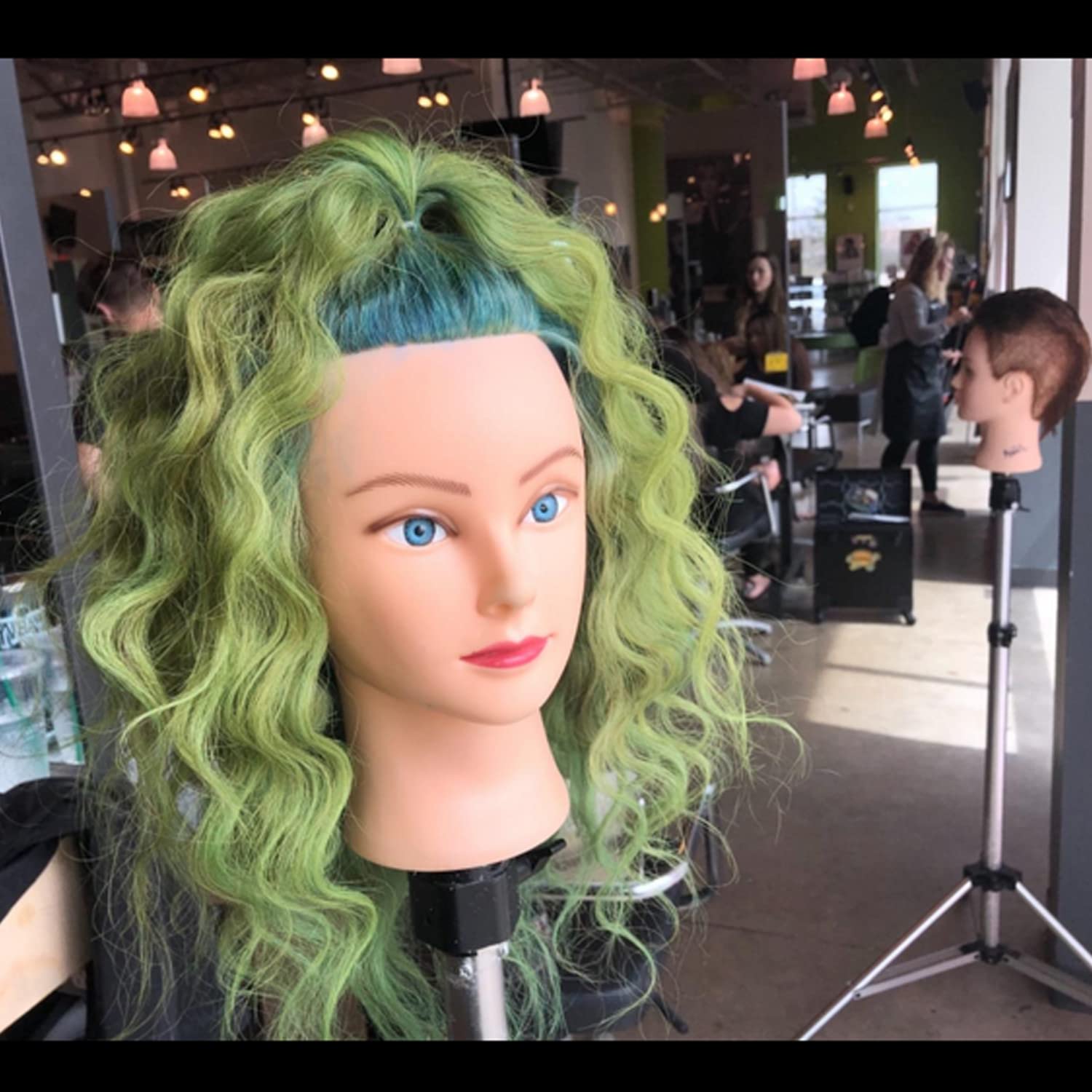 Training Head blonde mannequin head packaging box showing gift-ready presentation