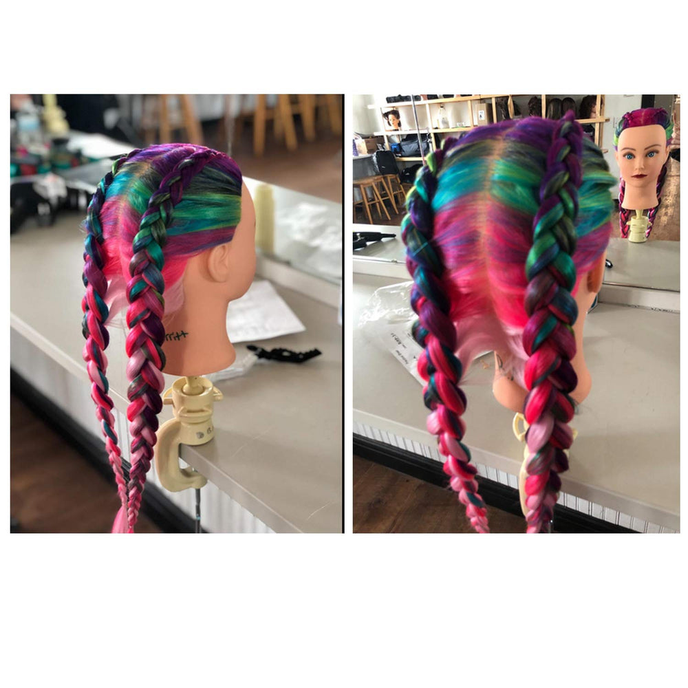 Training Head used by cosmetology students in classroom or home practice.