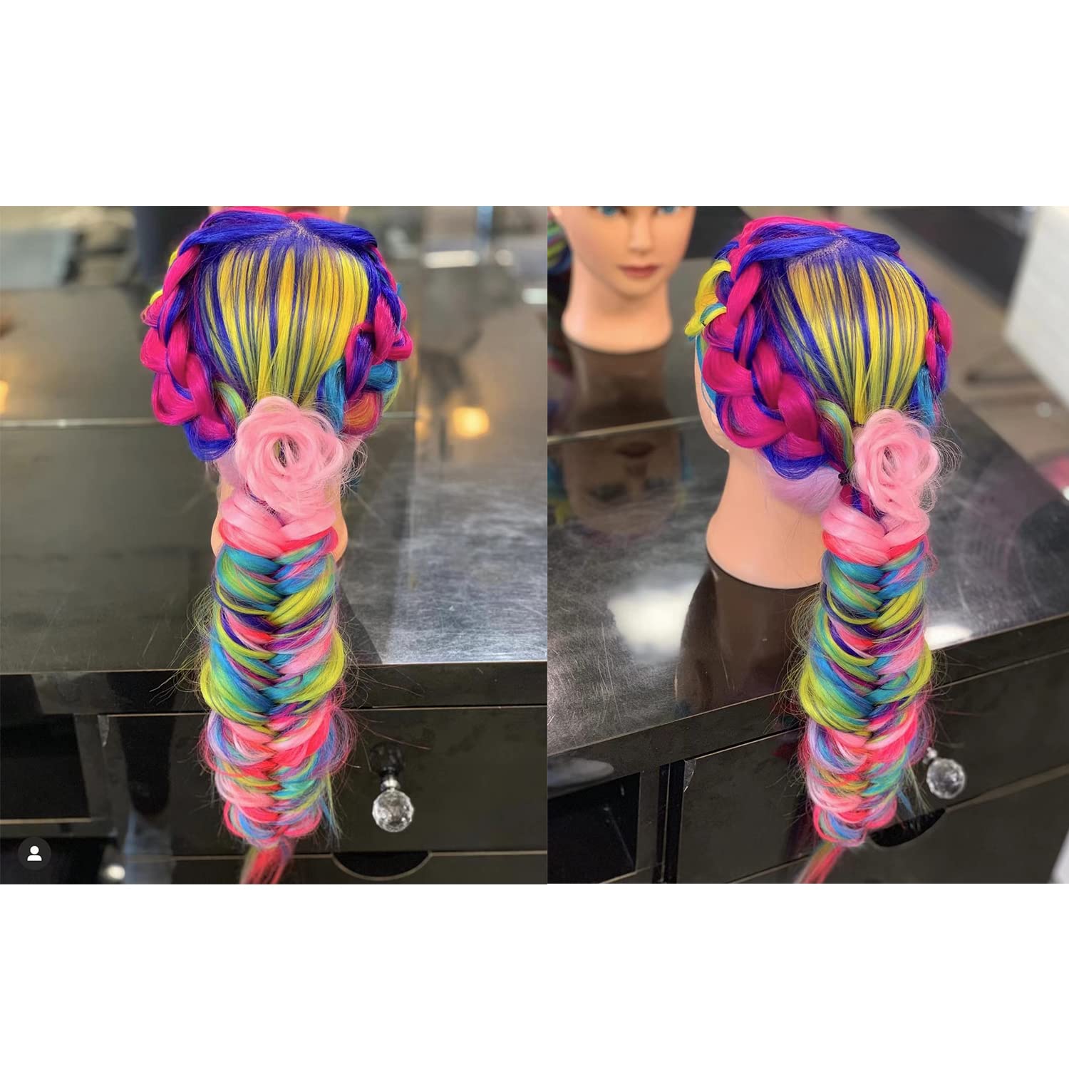 Training Head ready for basic styling, cutting, and setting practice sessions.