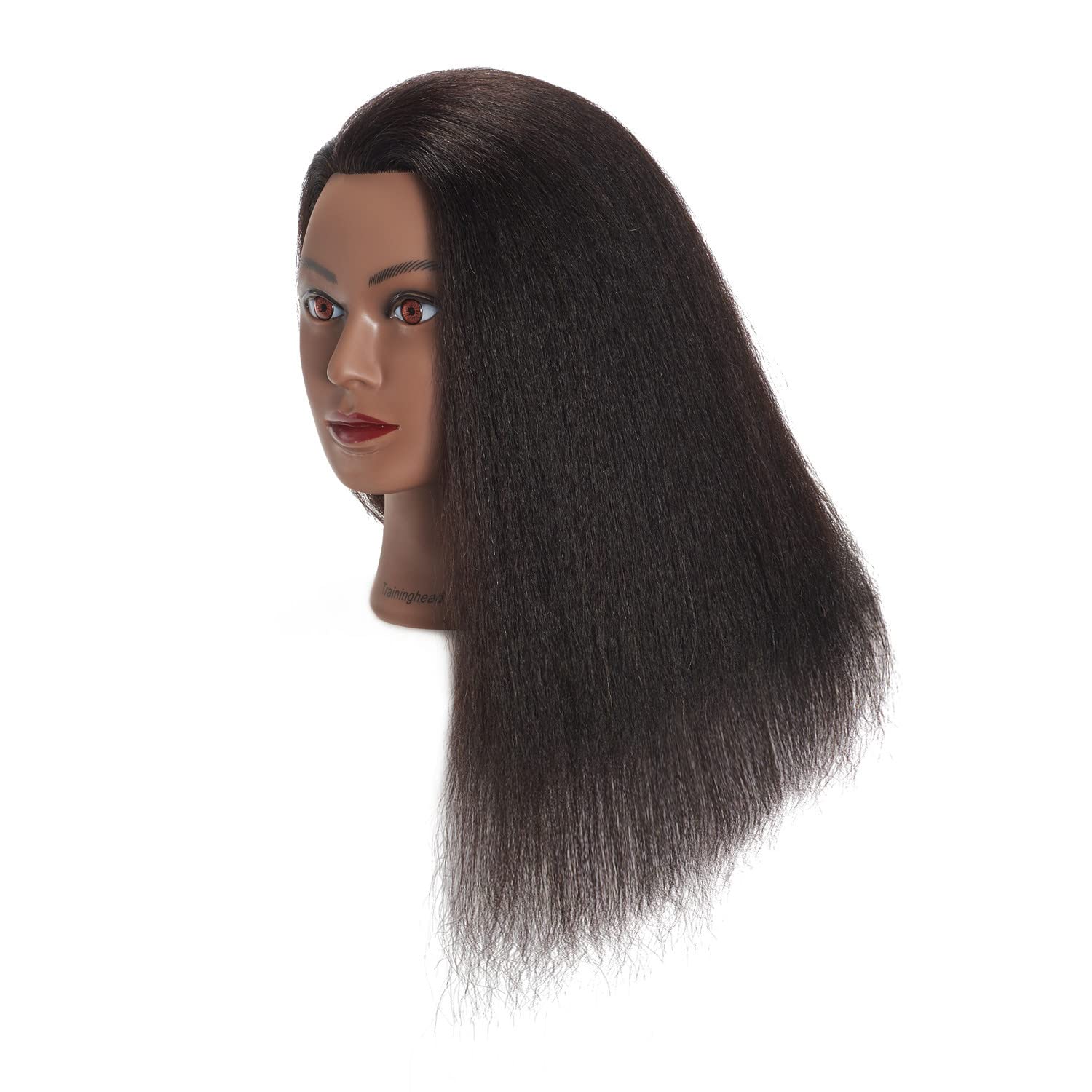 Traininghead cosmetology-doll-head offering realistic hair handling for students.