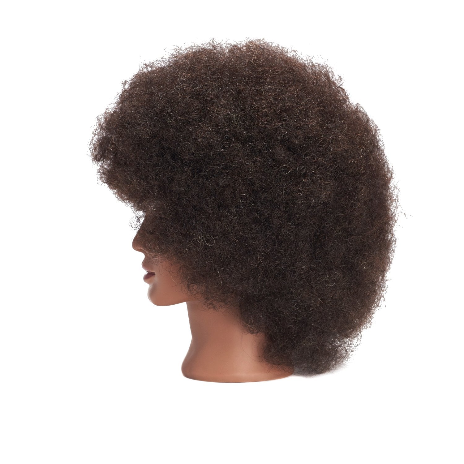 Traininghead cosmetology doll head ideal for cutting, braiding, and color training.