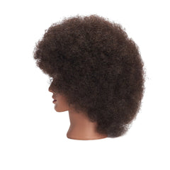Traininghead cosmetology doll head ideal for cutting, braiding, and color training.