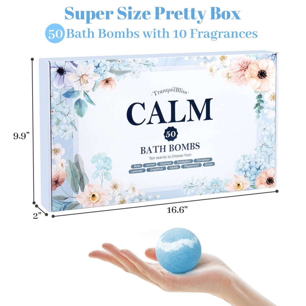TranquilBliss 10-scent labels highlight rose, lemon, and more for mood-driven baths.