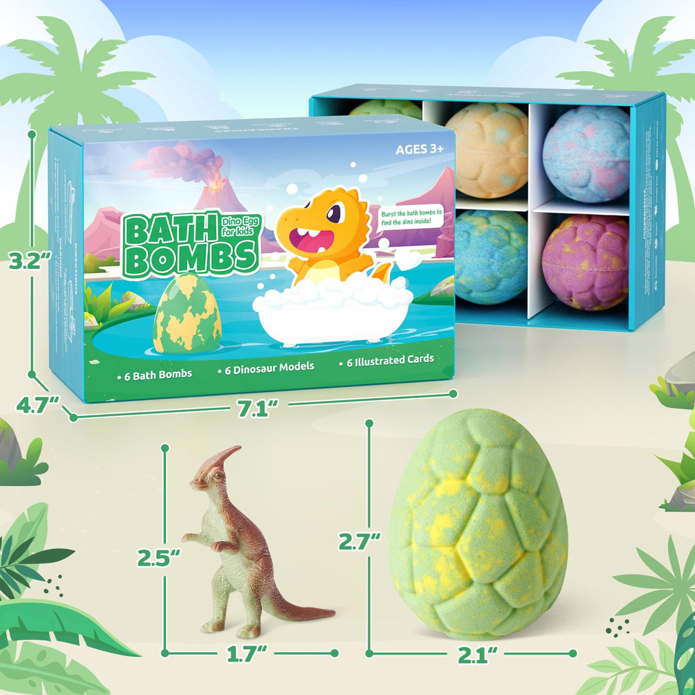 TranquilBliss dino-egg-bath-bombs-fizz-water shows vibrant color and foamy water.