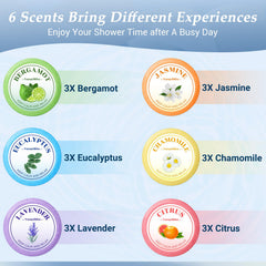 TranquilBliss bergamot shower steamer close-up highlighting mood-boosting aroma.