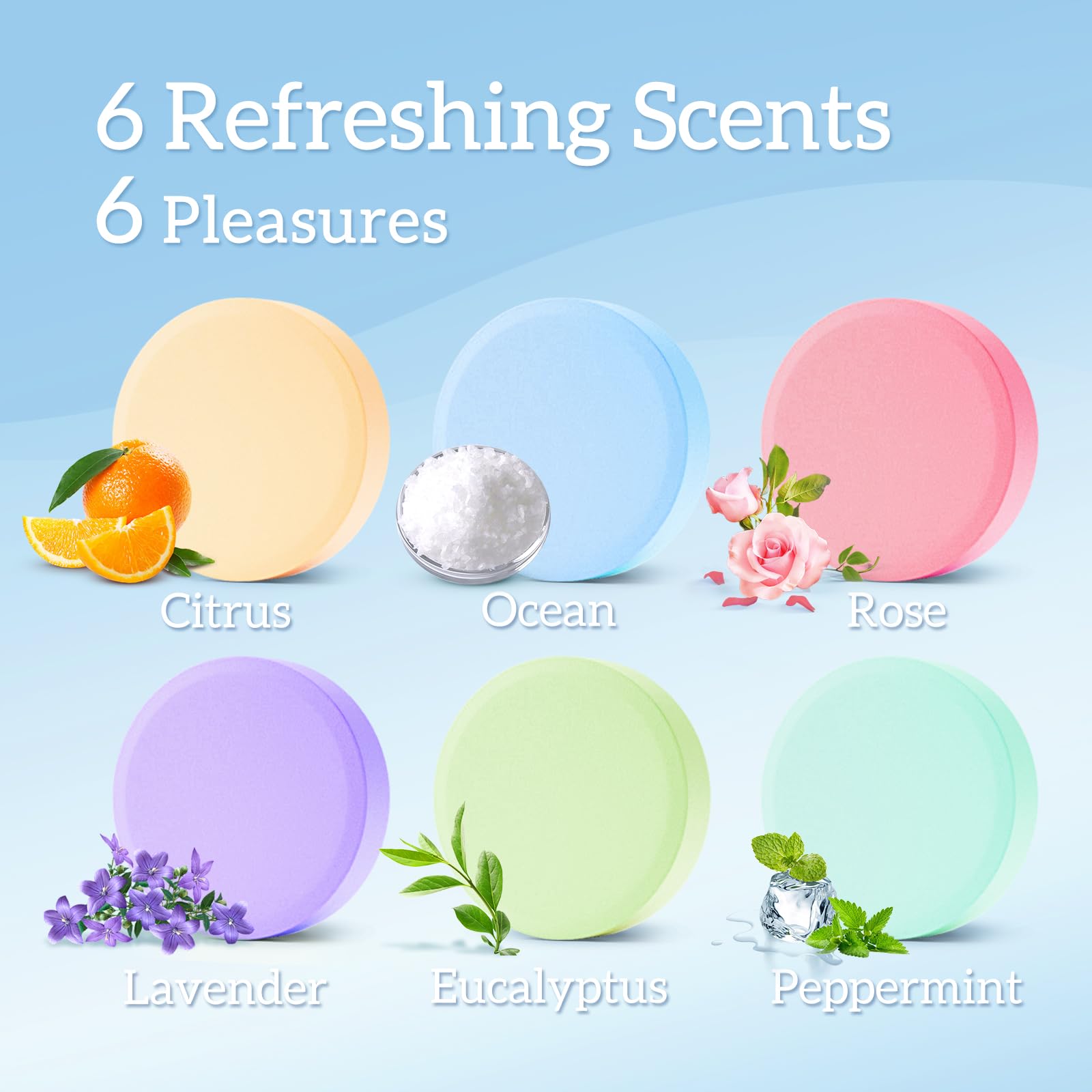 TranquilBliss shower steamer individual wrapping enables travel-friendly convenience.