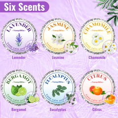 TranquilBliss eucalyptus-lavender scent closeup signals calming aromatherapy during showers.