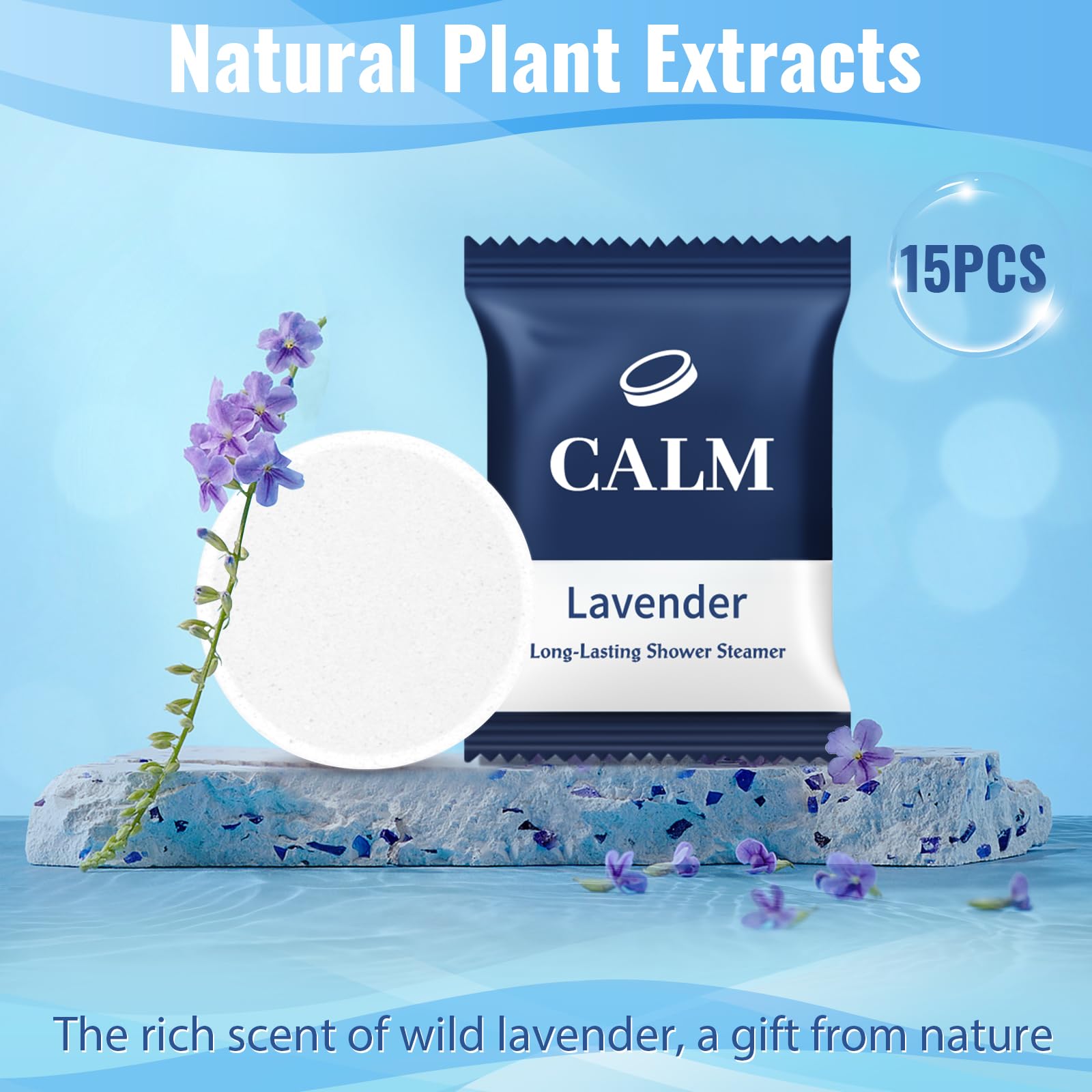 TranquilBliss lavender fragrance close-up highlights soothing scent.