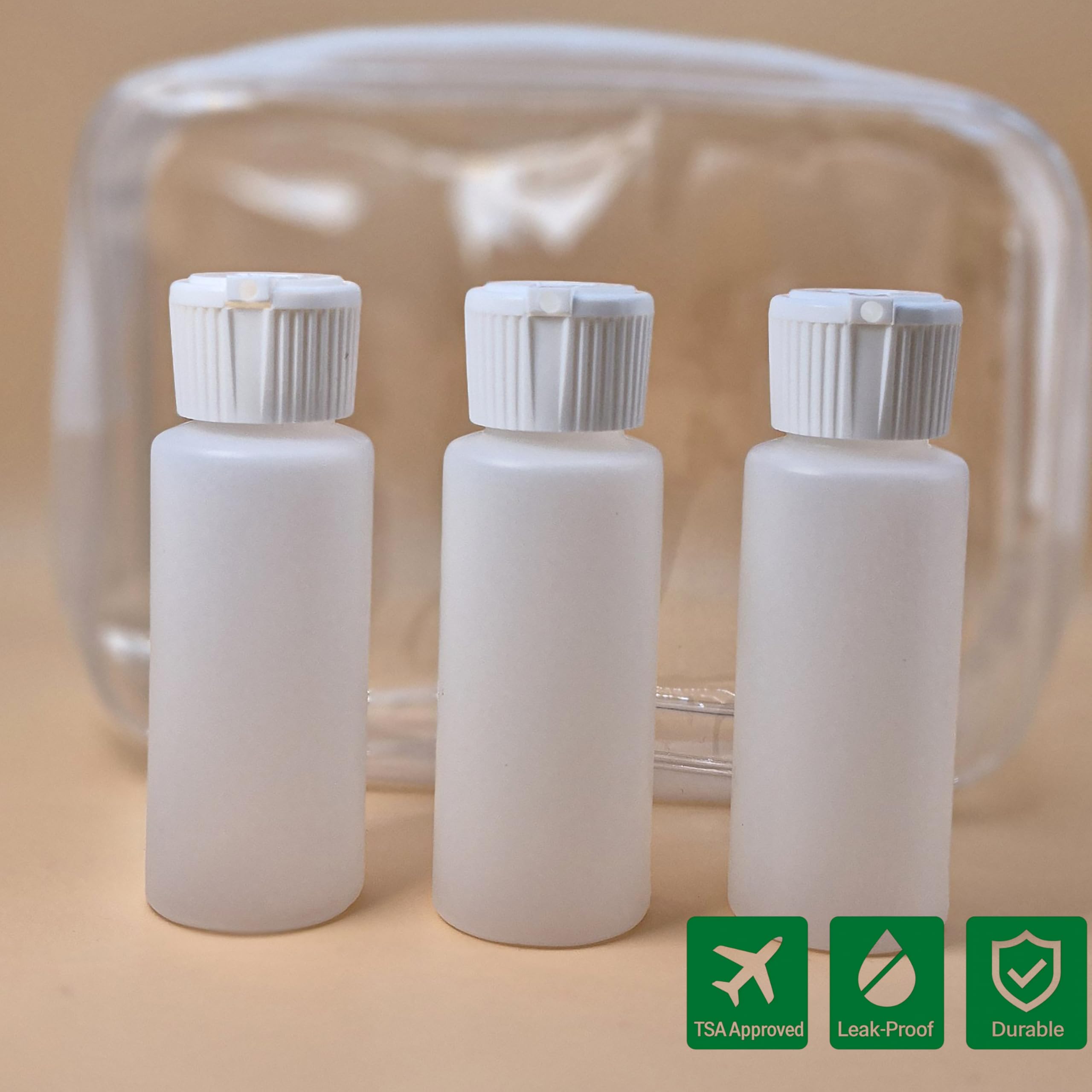 Translucent squeeze bottles professional-home-use scenario for organized storage.