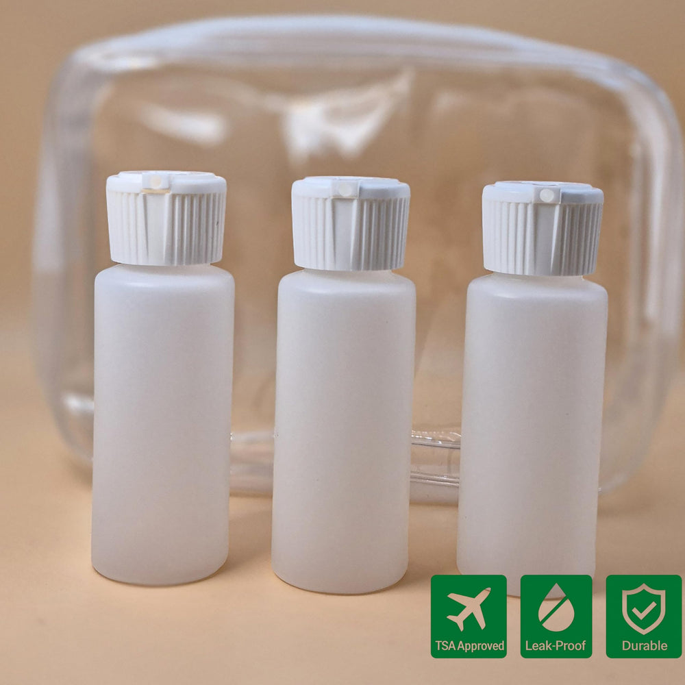 Translucent squeeze bottles professional-home-use scenario for organized storage.
