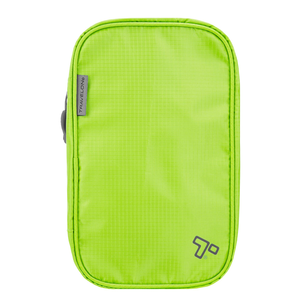 Travelon Compact Hanging Toiletry Kit closed view for compact travel storage