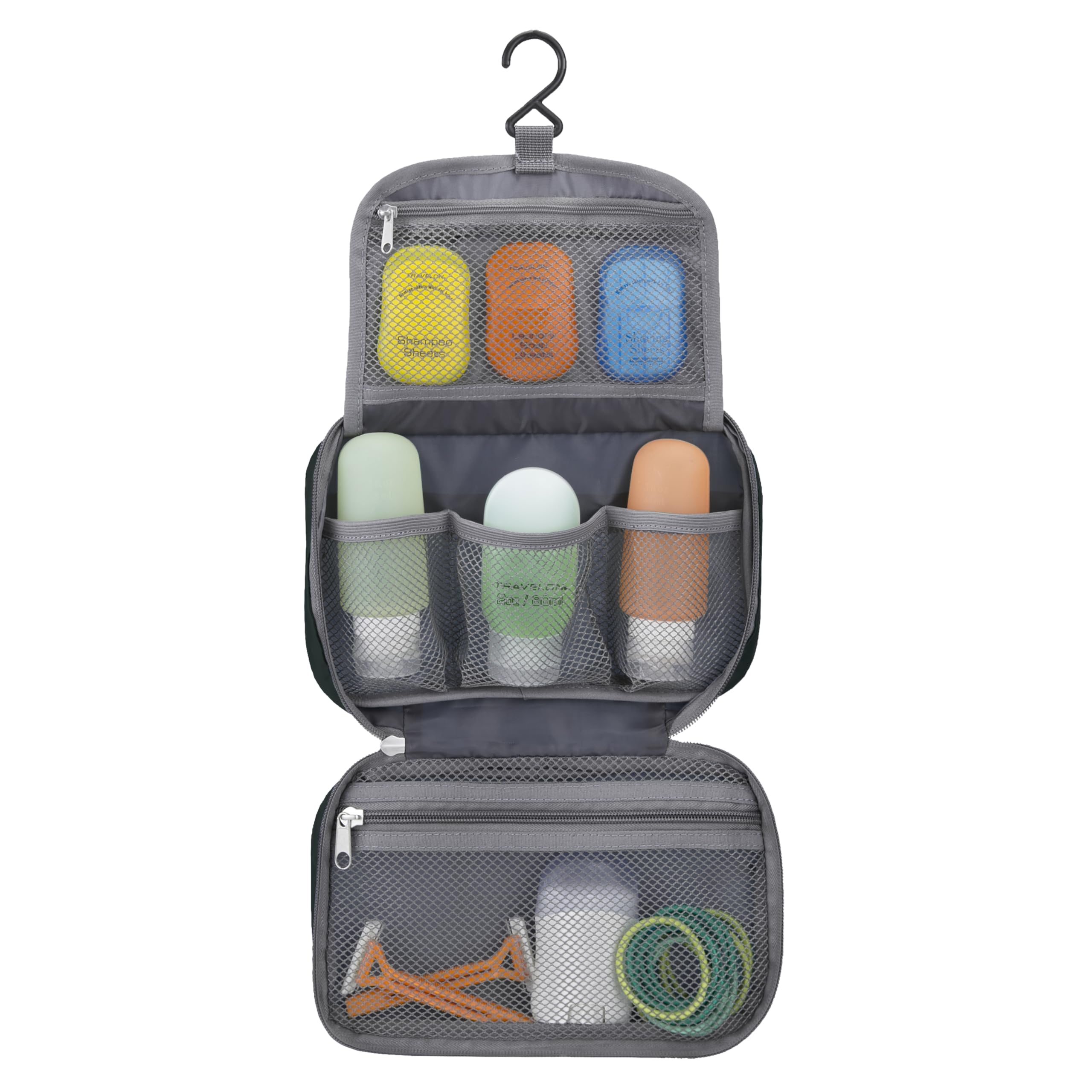 Travelon hanging swivel hook feature enabling hands-free access