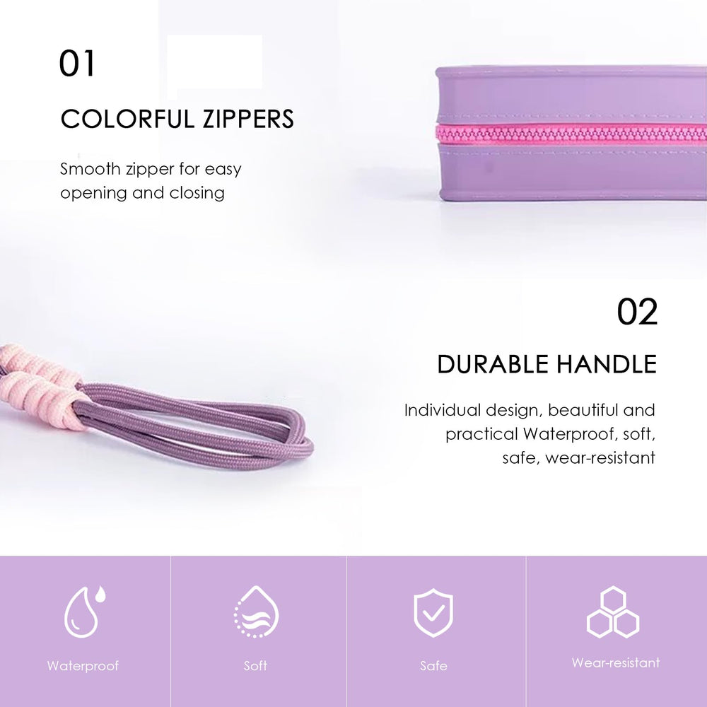Travistar silicone makeup bag interior view showing large capacity for daily essentials.