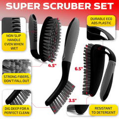 Trazon grout cleaner brush detail shows precise corners and grout scrubbing capability