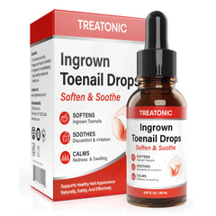 Treatonic ingrown toenail drops bottle for at-home nail care and easing preparation