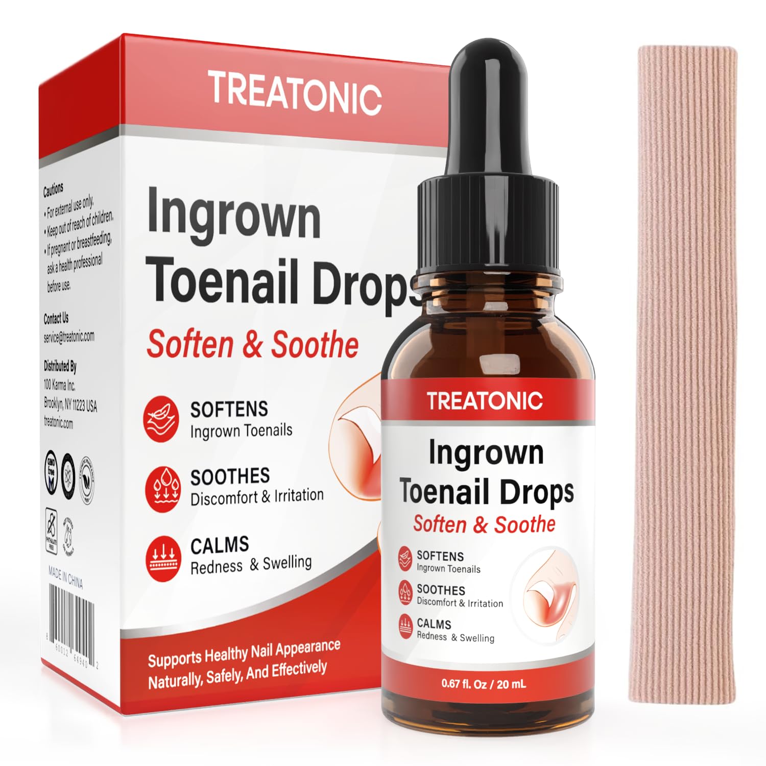 Treatonic step-by-step nail-removal guide image demonstrates practical home routine