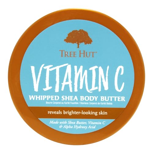 Texture close-up of Tree Hut Vitamin C Whipped Shea Butter showing airy, fast-absorbing formula.