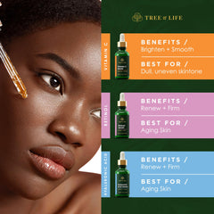 Tree of Life Beauty botanical ingredients with aloe and jojoba for skin nourishment