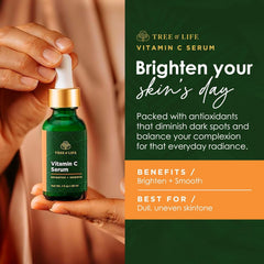 Tree of Life Beauty hyaluronic acid serum bottle emphasizes deep hydration for soft, smooth skin.