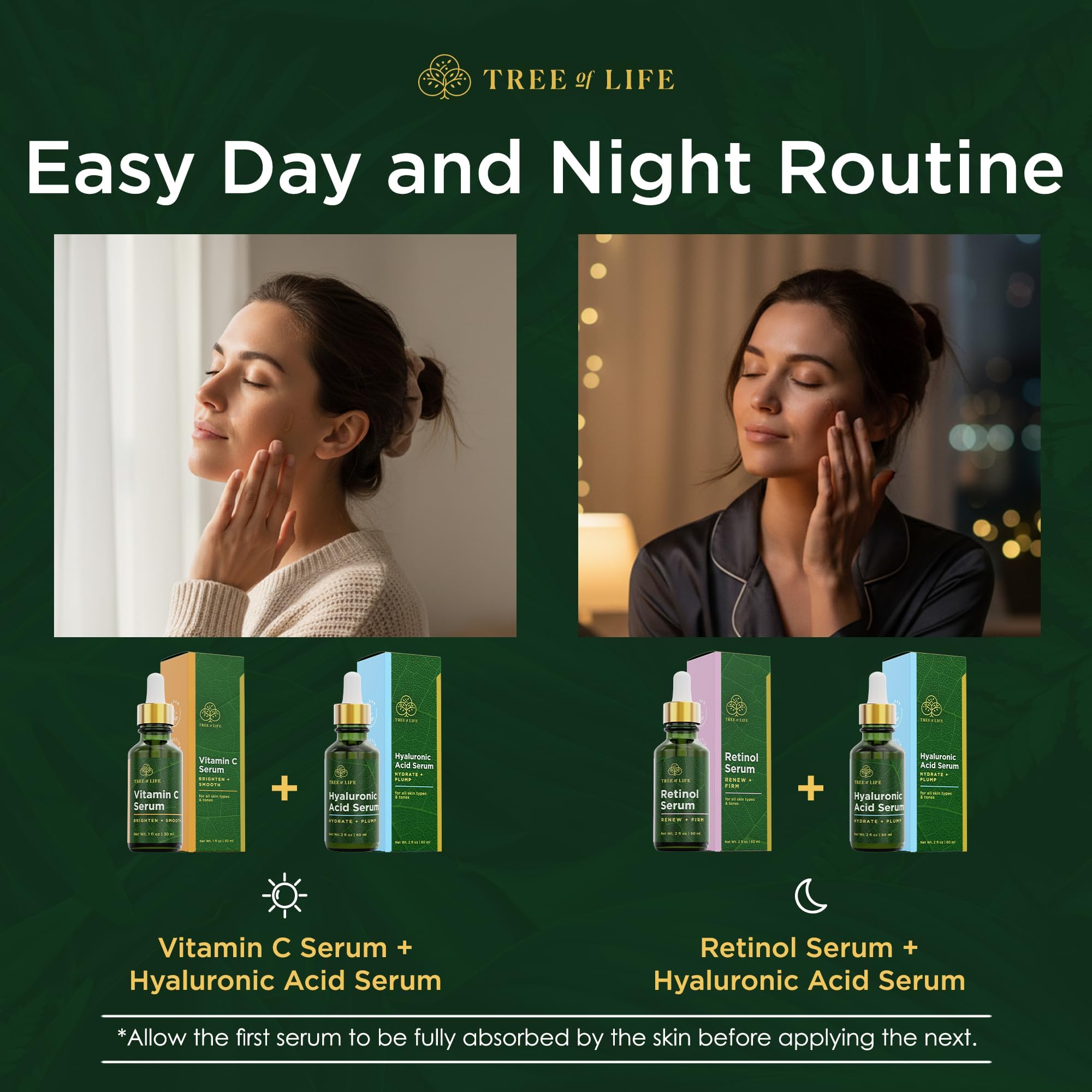 Tree of Life Beauty Hyaluronic Acid serum close up indicates deep hydration