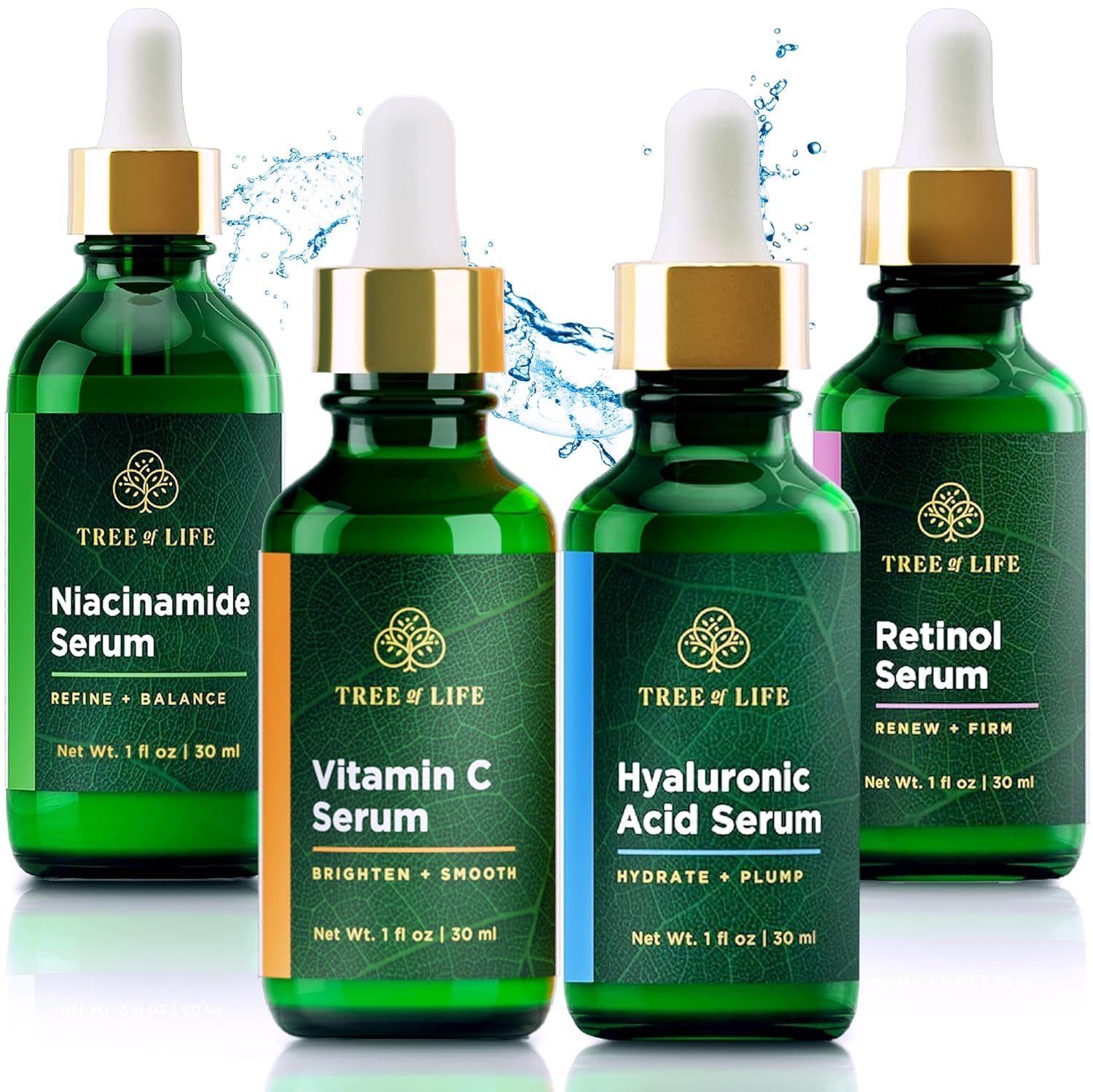 Tree of Life Beauty Niacinamide serum bottle, pore refinement for smoother skin