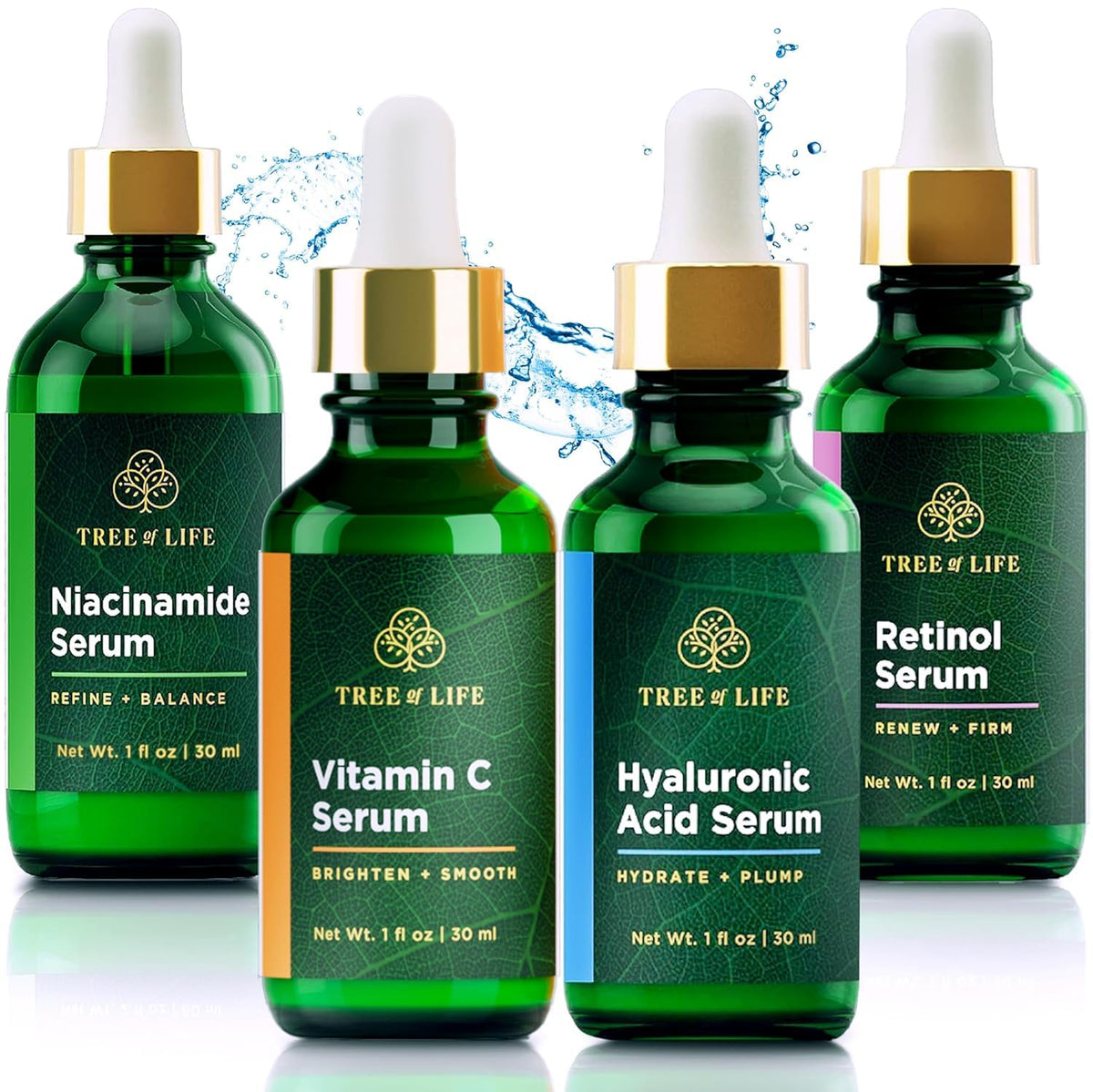 Tree of Life Beauty Niacinamide serum bottle, pore refinement for smoother skin