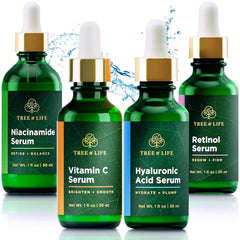 Tree of Life Beauty Niacinamide serum bottle, pore refinement for smoother skin