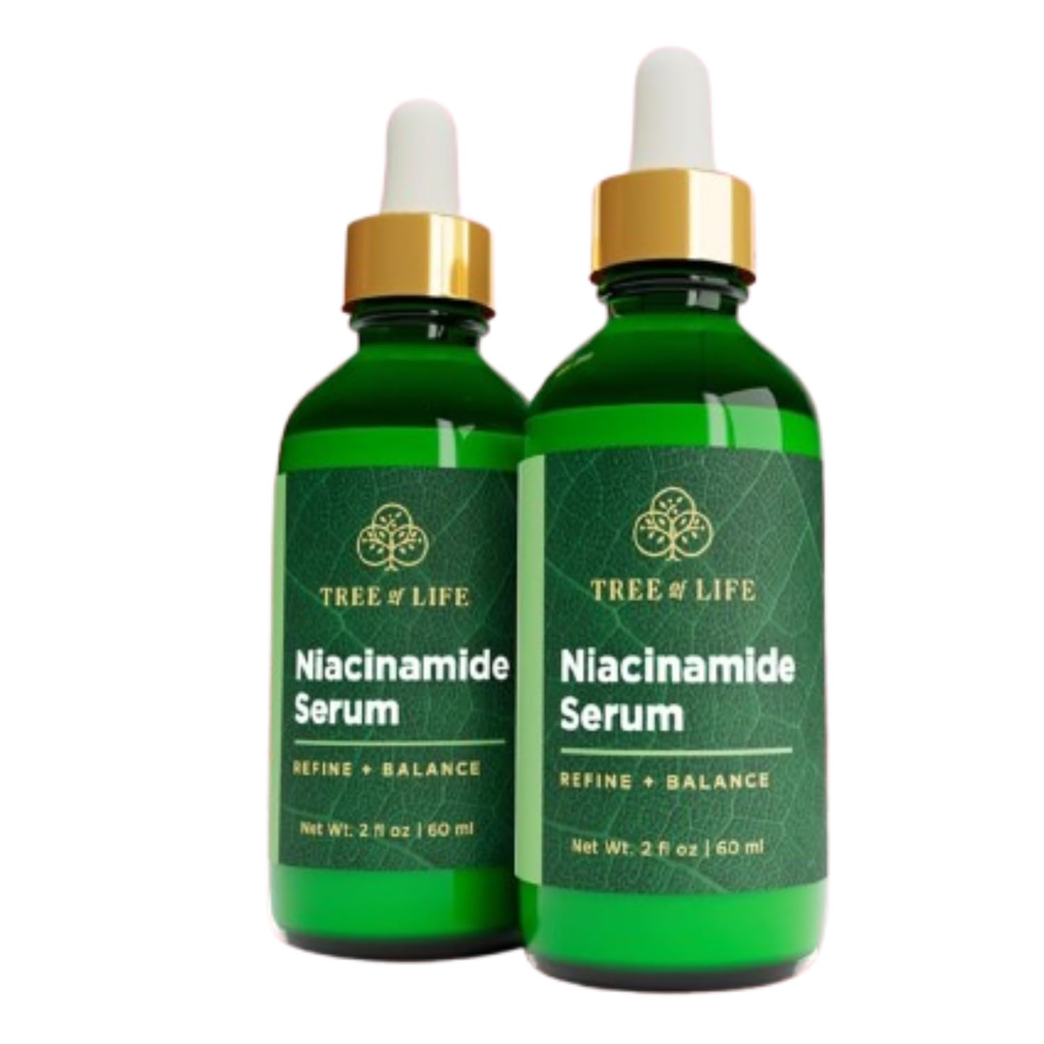 Tree of Life Beauty Niacinamide Serum bottle closeup for smooth, even-toned skin
