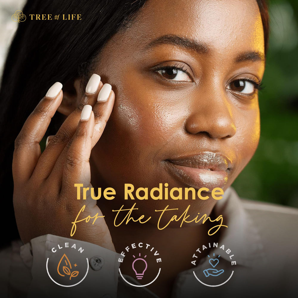 Tree of Life Beauty unboxing packaging showing the three serums together