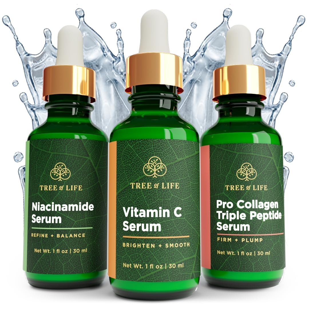 Tree of Life Beauty vitamin C serum 1oz bottle for brightening and antioxidant support.