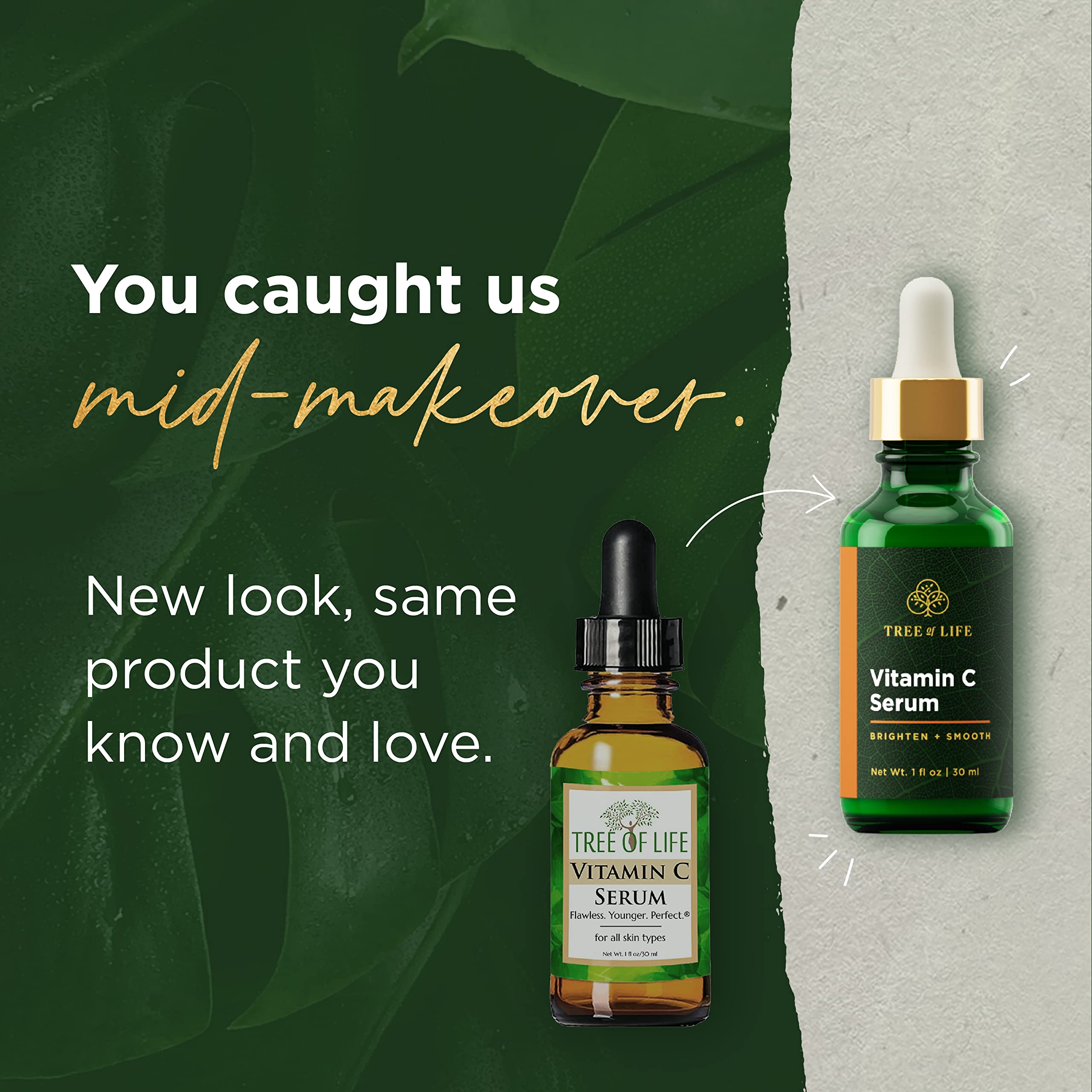 Tree of Life Beauty Vitamin C Serum bottle close-up for brightening skin