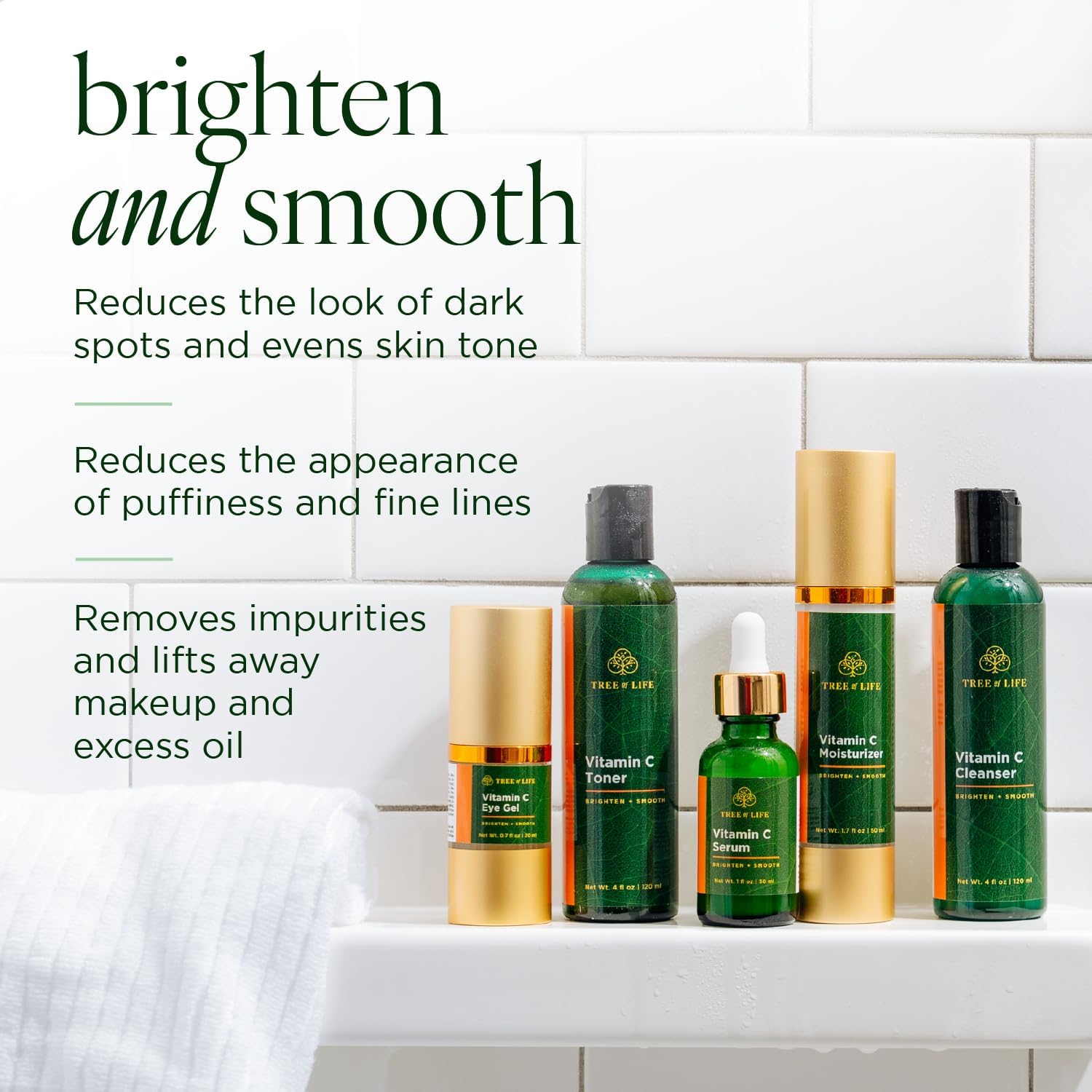 Tree of Life Beauty Vitamin C Toner bottle—oil-control and residue removal for refreshed skin.
