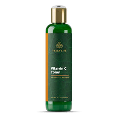 Tree of Life Beauty Vitamin C Toner bottle shows brightening formula for clearer skin.