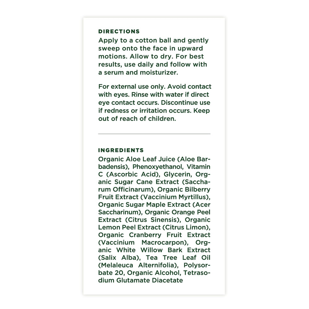 Tree of Life Beauty Vitamin C Toner packaging box signals quality and satisfaction guarantee.