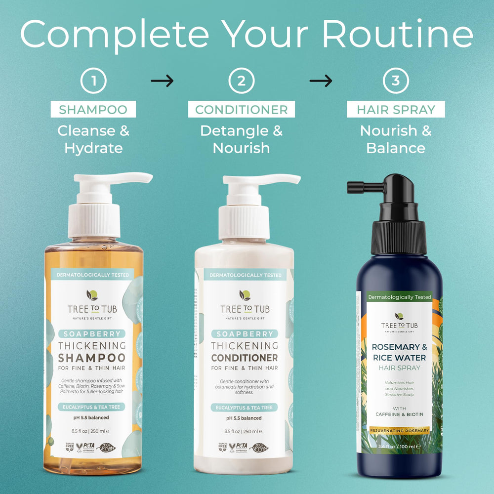 Tree to Tub Biotin Fine Hair Shampoo balance pour captures revitalizing scalp care and shine