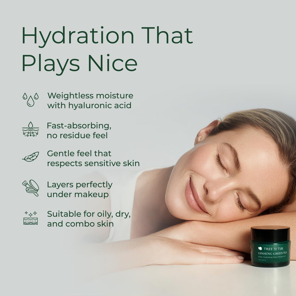 Tree to Tub green tea extract shot highlights antioxidant support for radiant skin.
