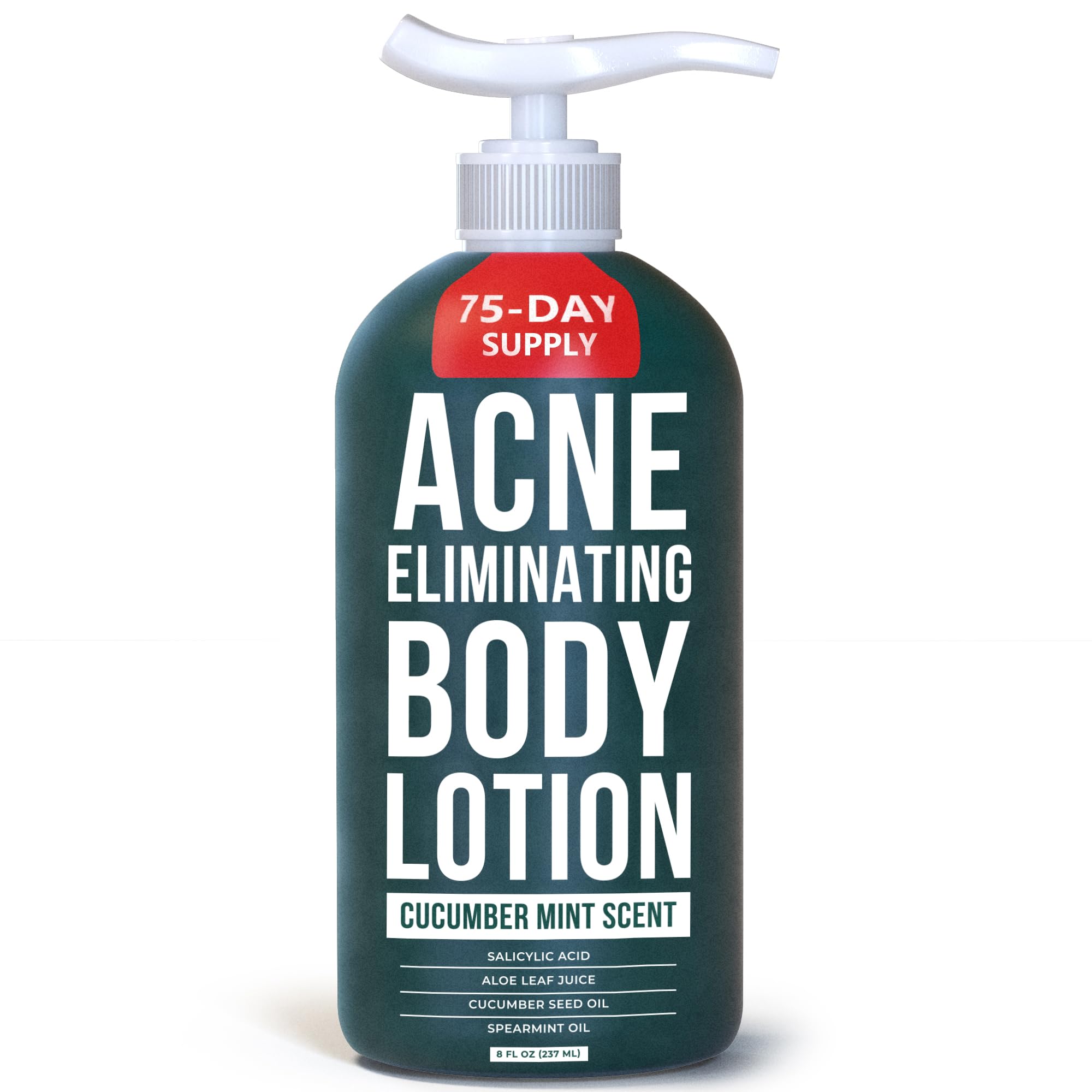 TreeActiv Acne Eliminating Body Lotion 8oz bottle front aiding acne-prone skin hydration