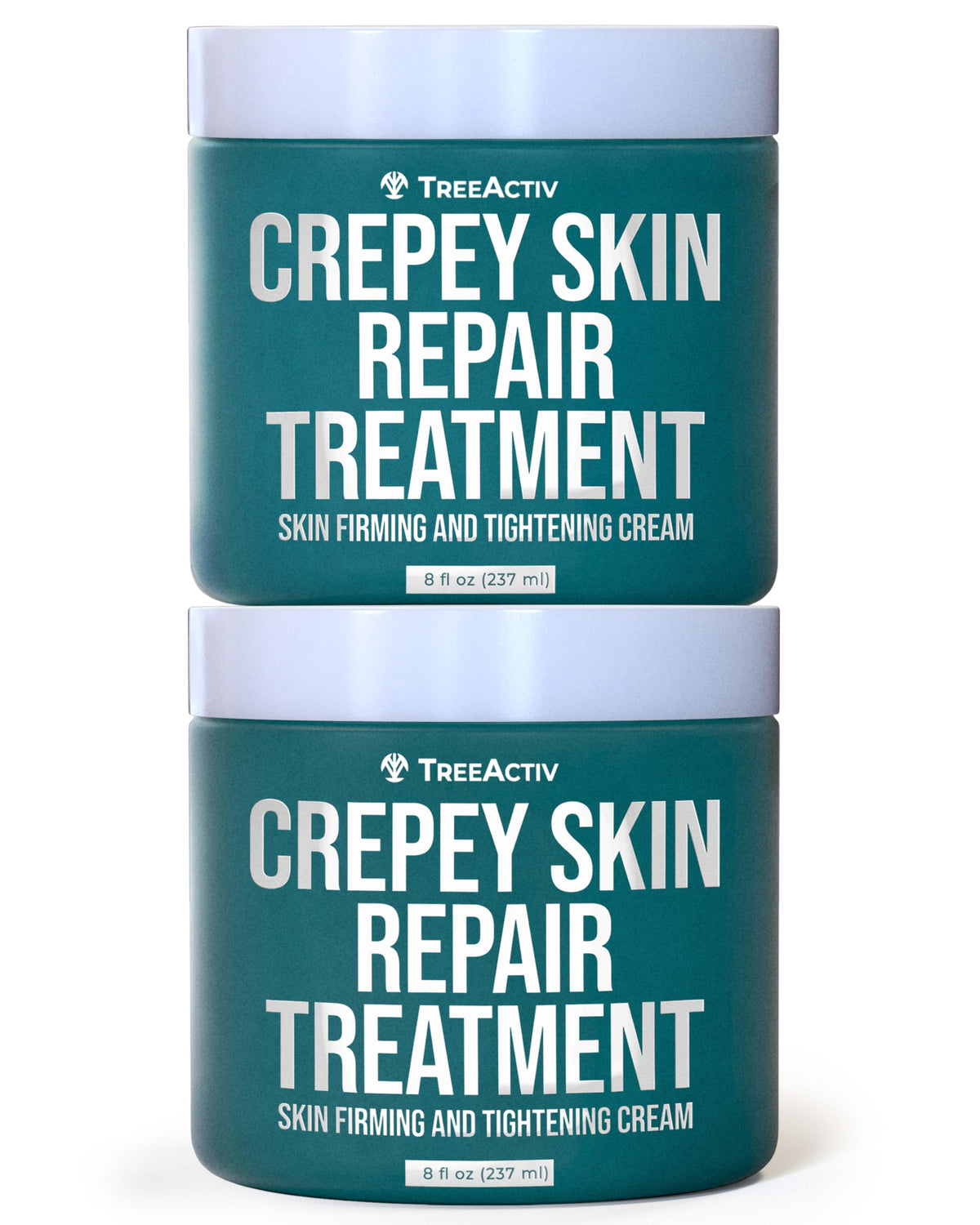 TreeActiv Crepey Skin Repair Cream 2-pack front view for skincare kit