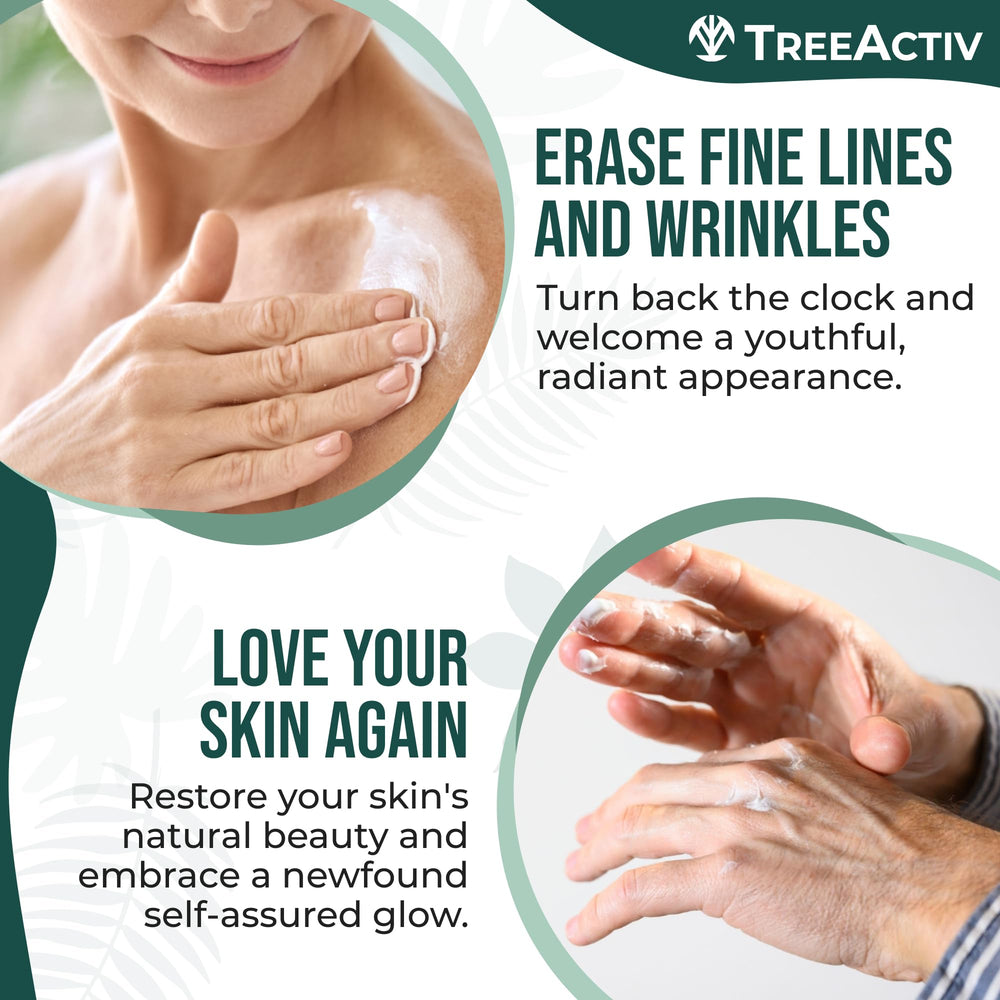 TreeActiv Crepey Skin Repair Cream packaging showcasing value pack