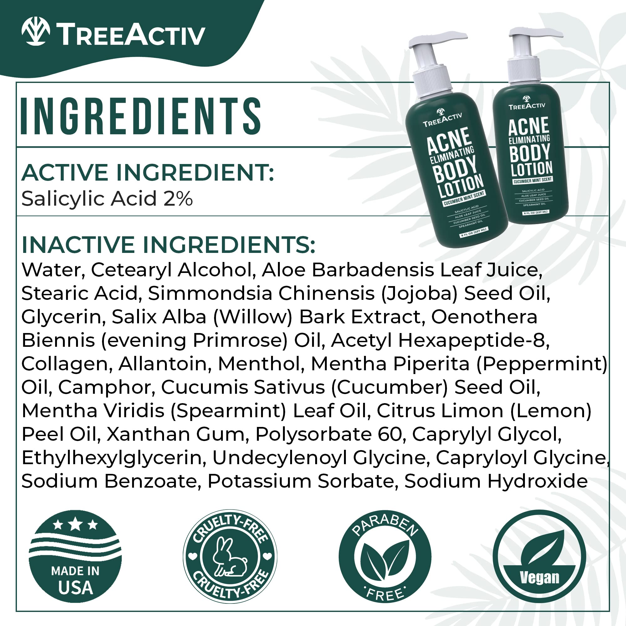 TreeActiv cucumber-mint scent ambience suggesting refreshing body care
