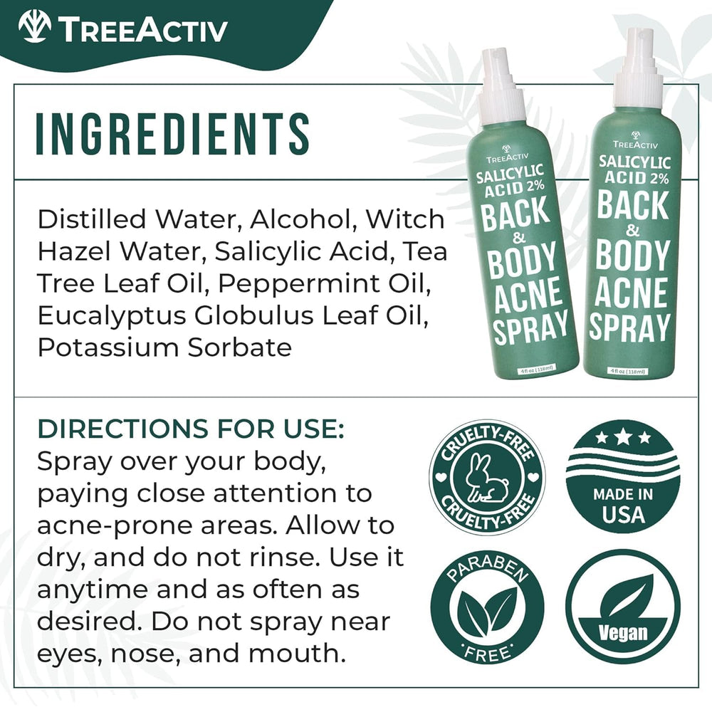 TreeActiv eucalyptus peppermint blend hydrates skin while managing acne-prone zones.
