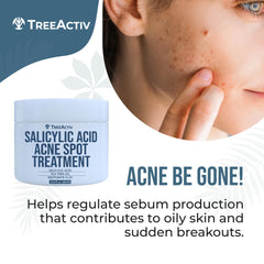 TreeActiv Invisible Acne Spot Cream texture close-up highlights a lightweight, residue-free formula.