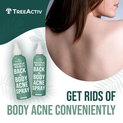 TreeActiv tea tree oil acne mist for back and body, refreshing after gym.
