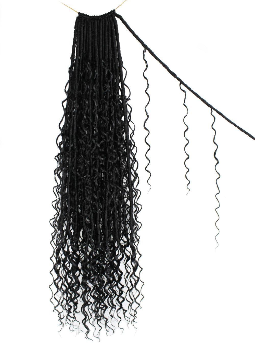 Quality control label highlights consistent length and secure loop construction.