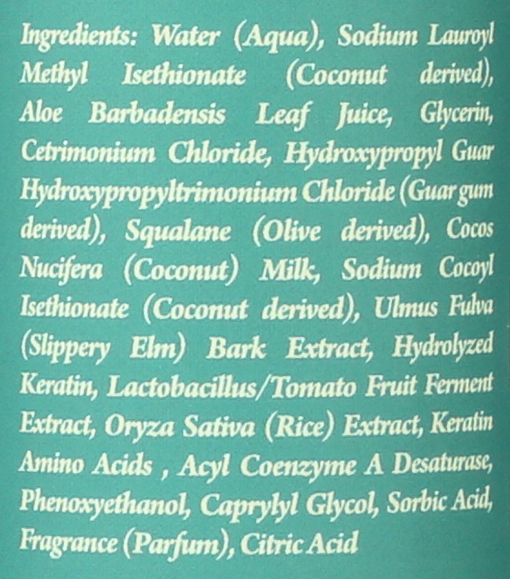 Close-up of slippery elm detangling in the Treluxe formula.