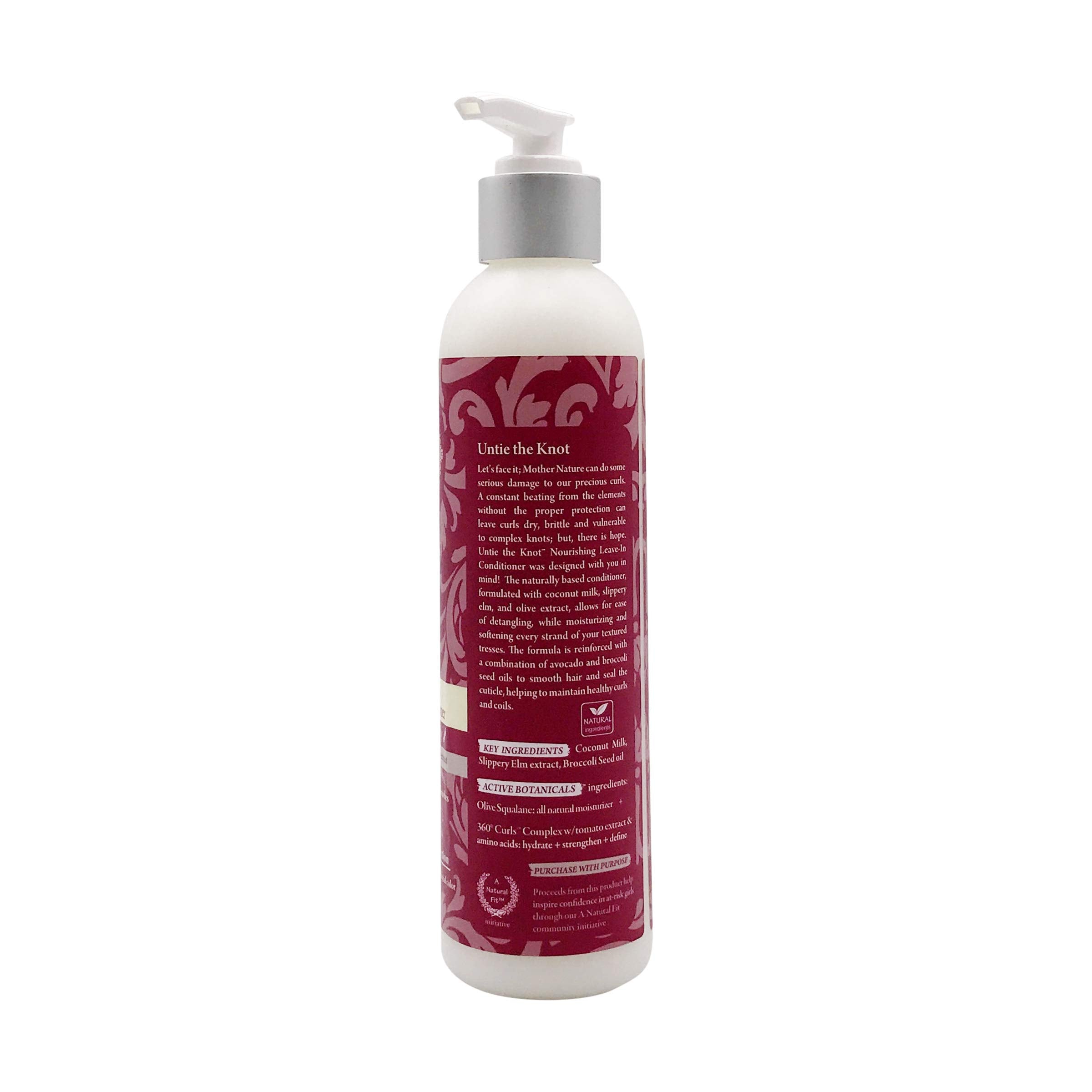 Treluxe Untie The Knot Leave-In Hair Application on lengths for detangling prep