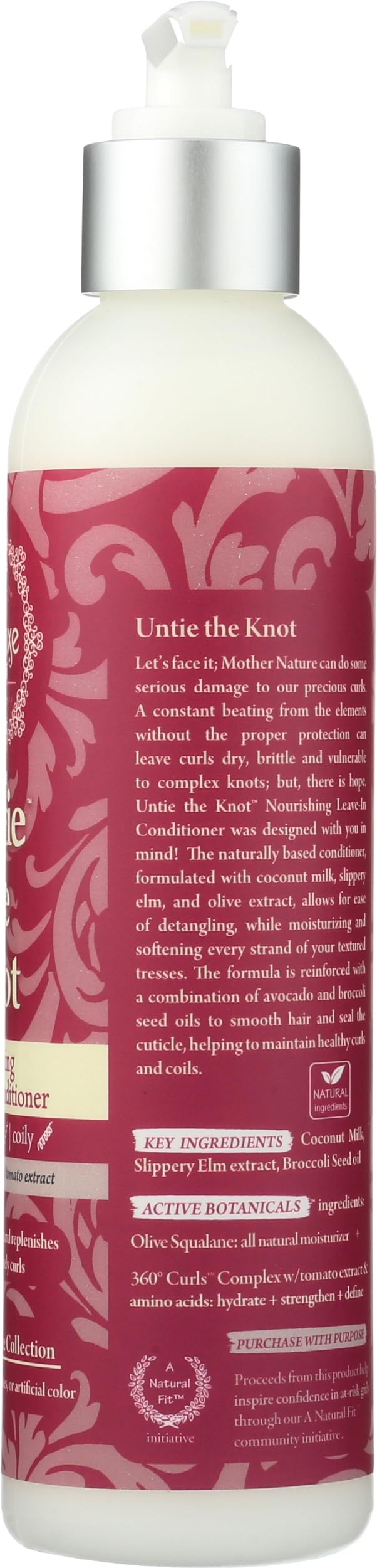 Treluxe Untie The Knot Leave-In Ingredients Closeup highlighting moisturizing components