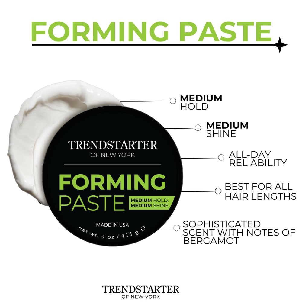TRENDSTARTER Forming Paste styled hair showing defined texture and light shine