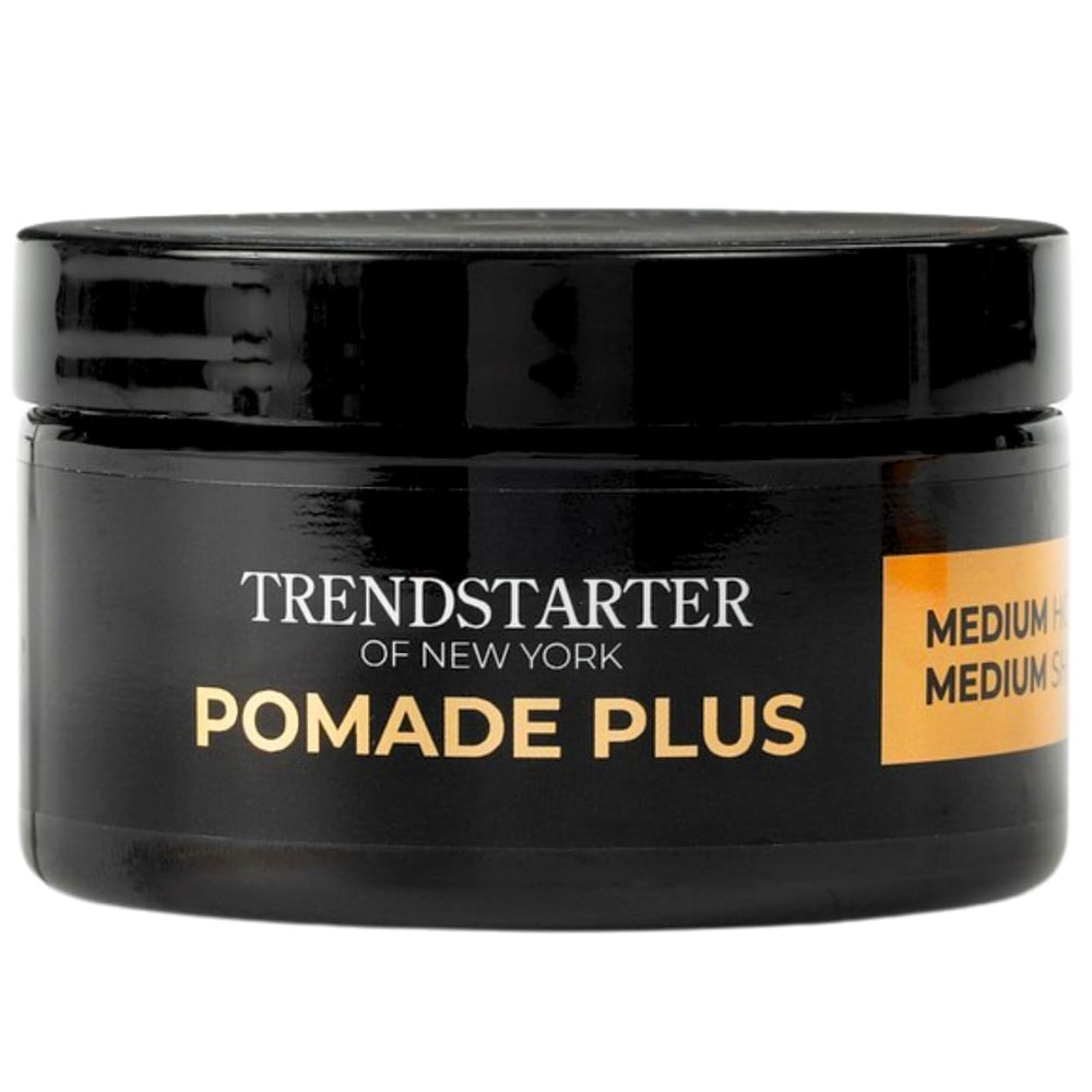 TRENDSTARTER Pomade Plus compact packaging supports on-the-go styling.