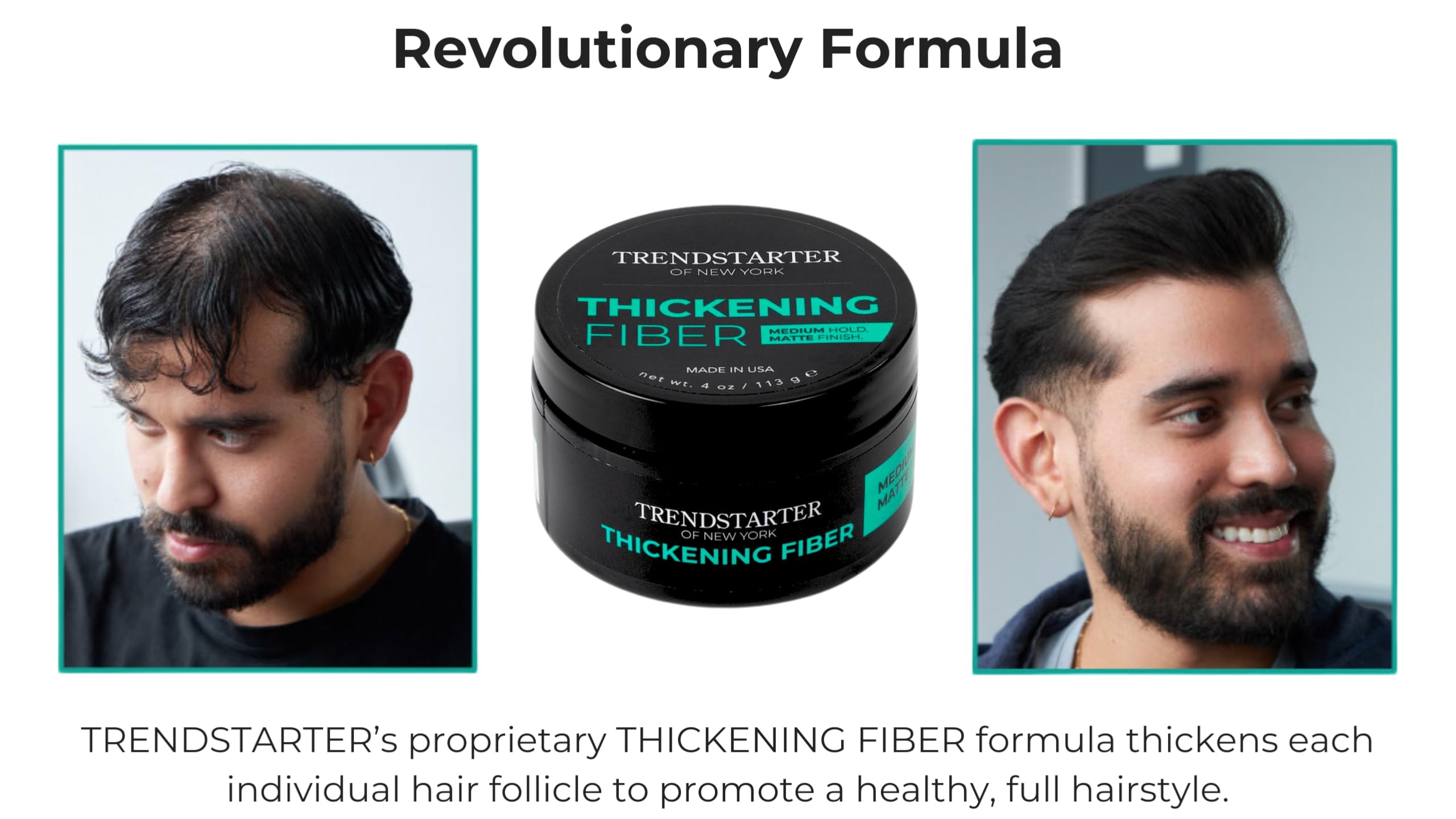 TRENDSTARTER Thickening Fiber hands applying product for all day hold
